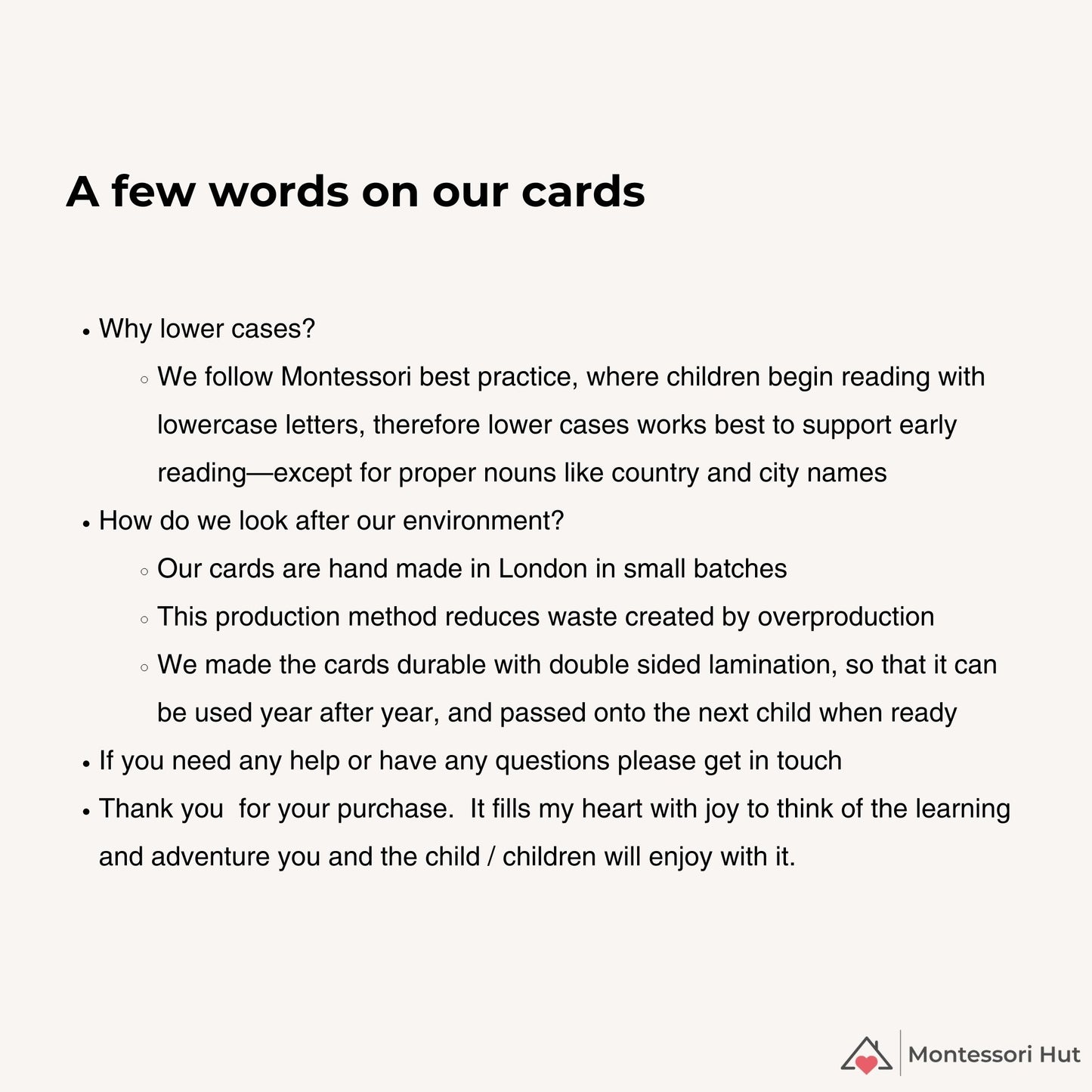 24 Wild Flowers Flash Cards with Facts - Handmade Premium Quality Educational Language Activity for Forest School, Montessori and Homeschools