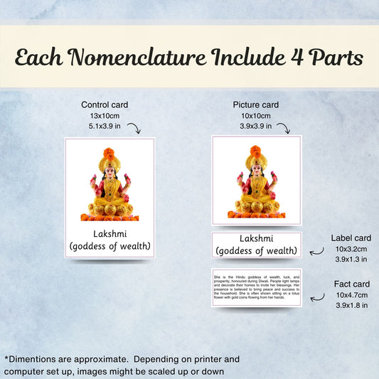 Diwali Customs and Traditions Montessori 3 Part Cards | Digital Download | 10 Free Colouring Pages | Printable