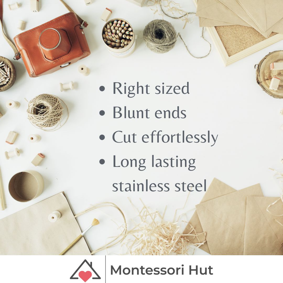 Montessori Scissors for Kids & Adults – Safe, Durable Toddler Cutting Tool for Fine Motor Skills & Arts and Crafts - Global Shipping