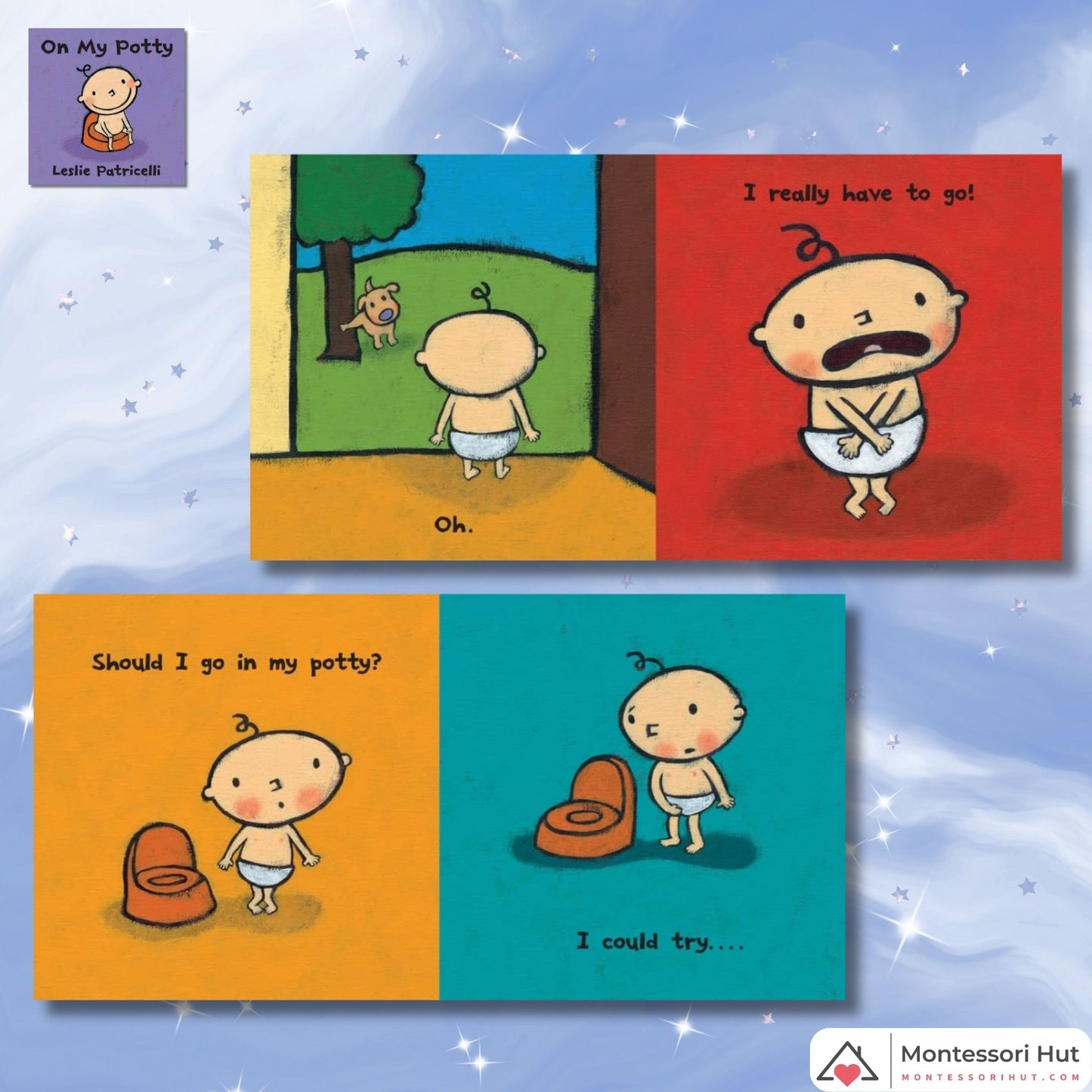 Toddler's Big Steps Potty and Separation - Montessori Book Bundle - Gift Wrap available