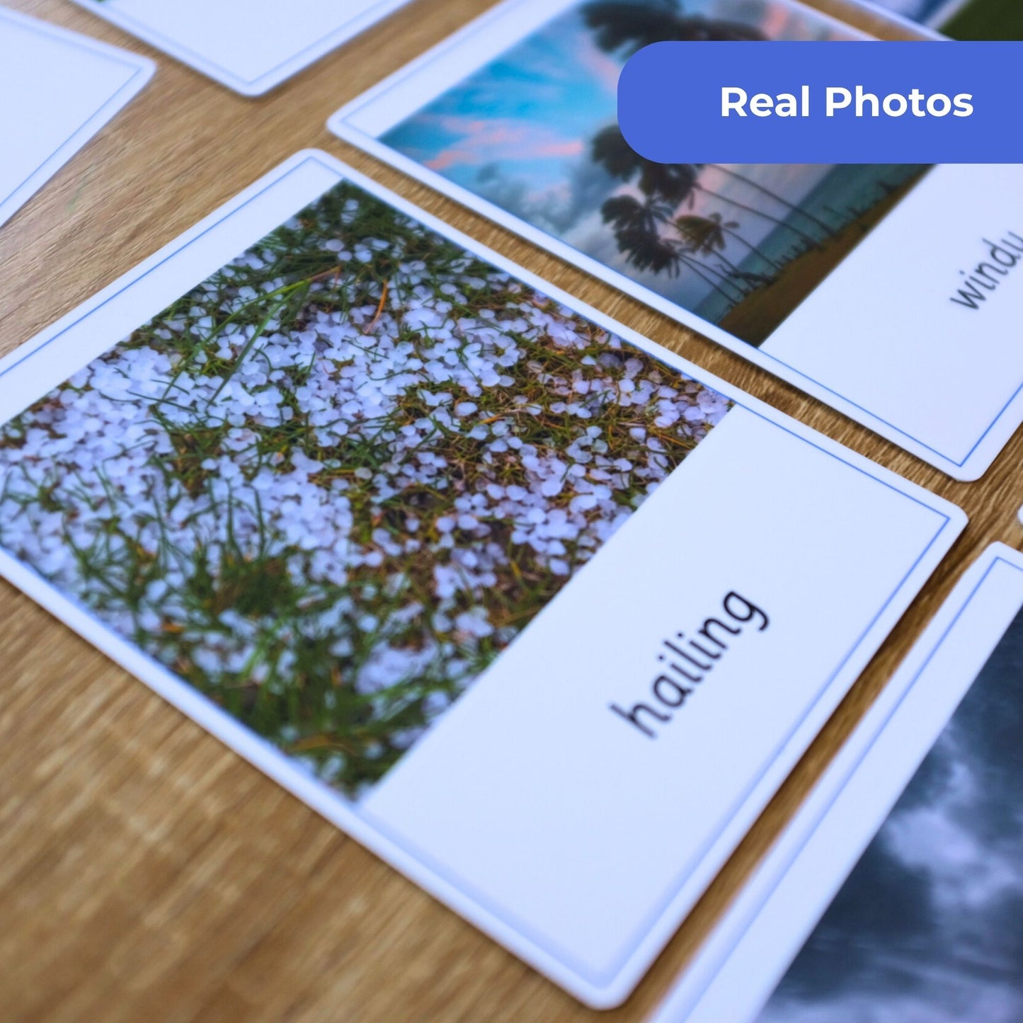 Weather Montessori 3 Part Cards Nomenclature - 12 Sets