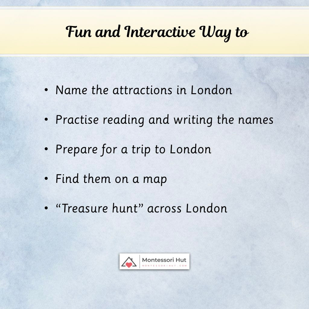 London famous landmark attractions Montessori 3 part card | classified card | Printable | Homeschool and classroom resources