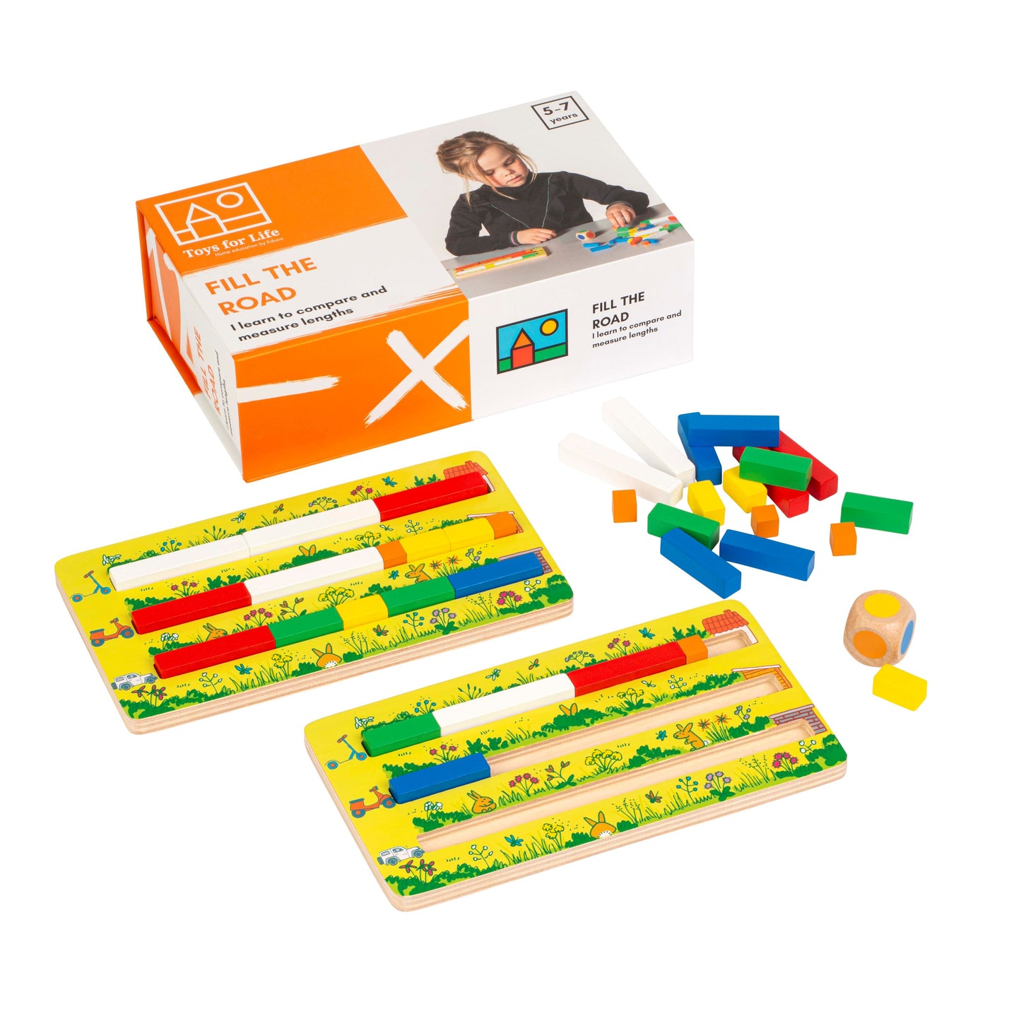 Fill the Road | Montessori Hands on Learning Game - SHIP FROM NETHERLAND TO UK AND EUROPE ONLY