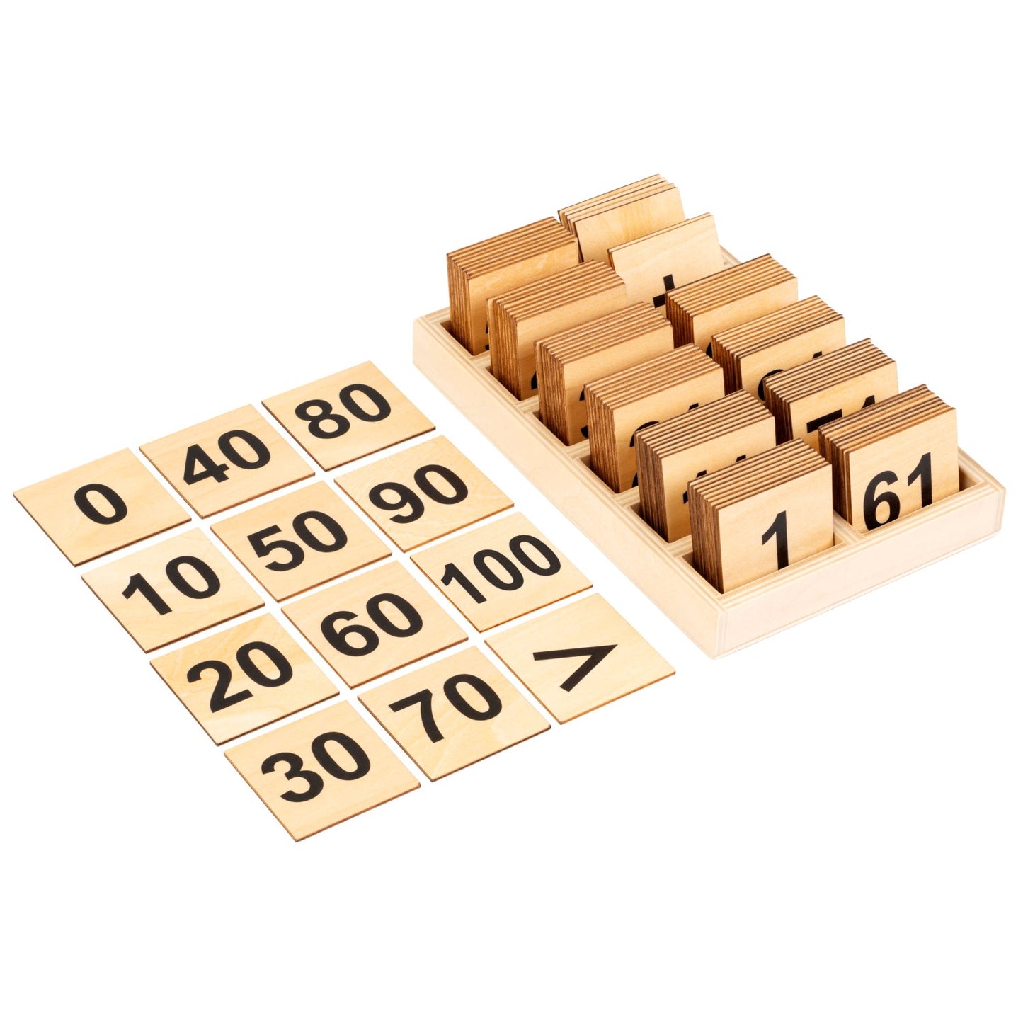 Wooden Number Cards 0-100 | Montessori Hands on Learning