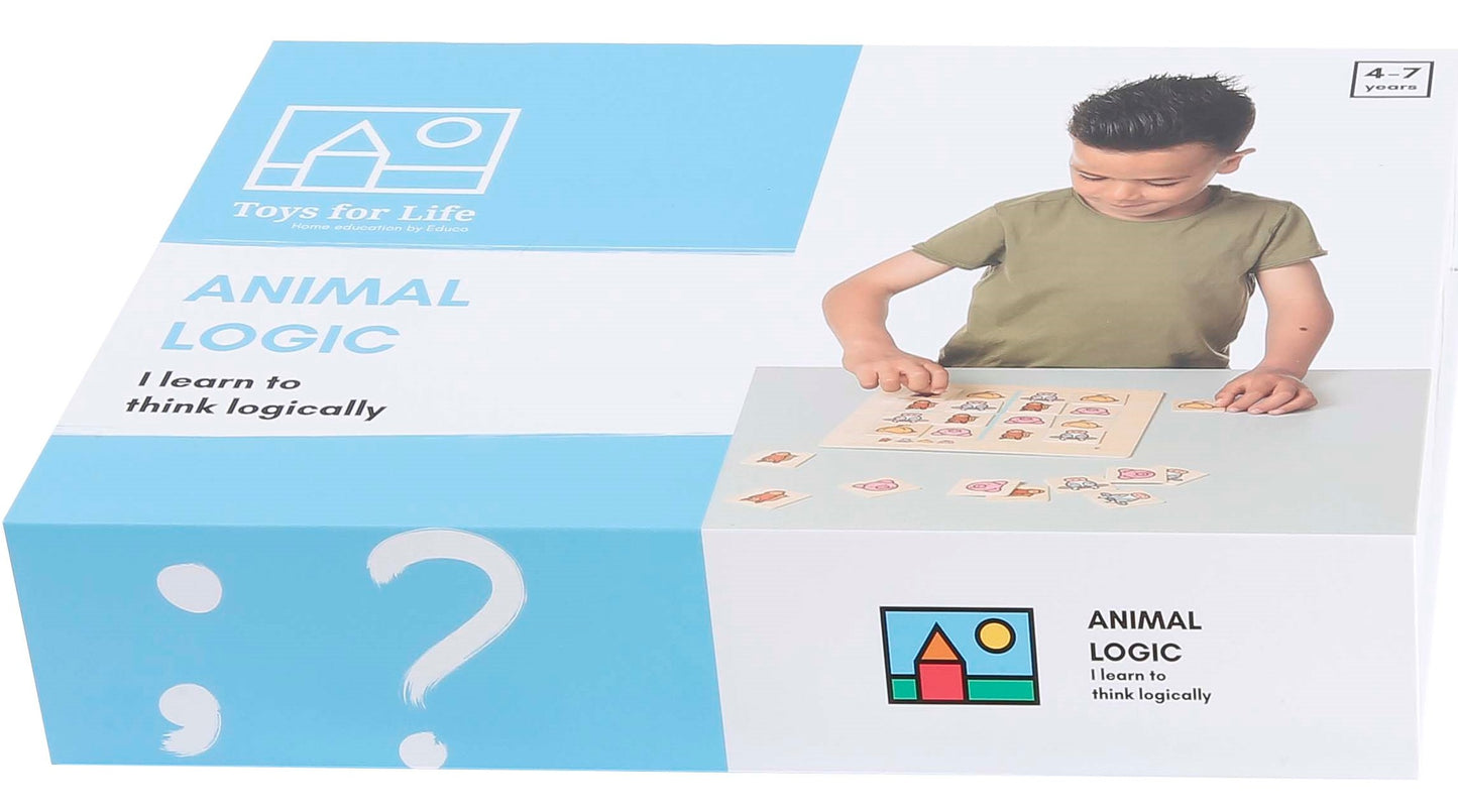 Animal Logic - Children's First Sudoku - Montessori Logic Game - SHIP FROM NETHERLAND TO UK AND EUROPE ONLY