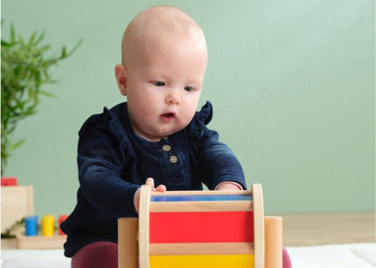 Wooden Spinning Drum - from 5 months - SHIPS FROM NETHERLAND