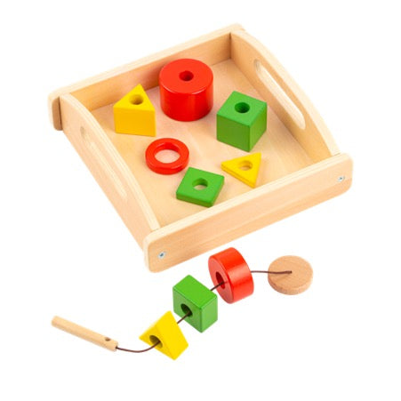 First Wooden Stringing and Threading Activity - From 18 months - SHIP FROM NETHERLAND