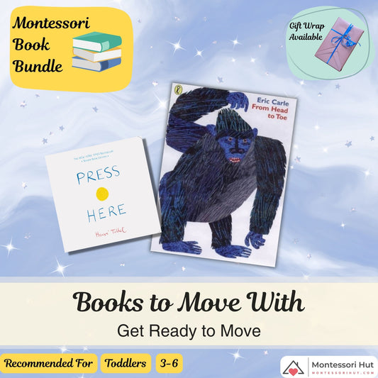Books to Move Along and Read Actively Montessori Book Bundle - Gift Option available