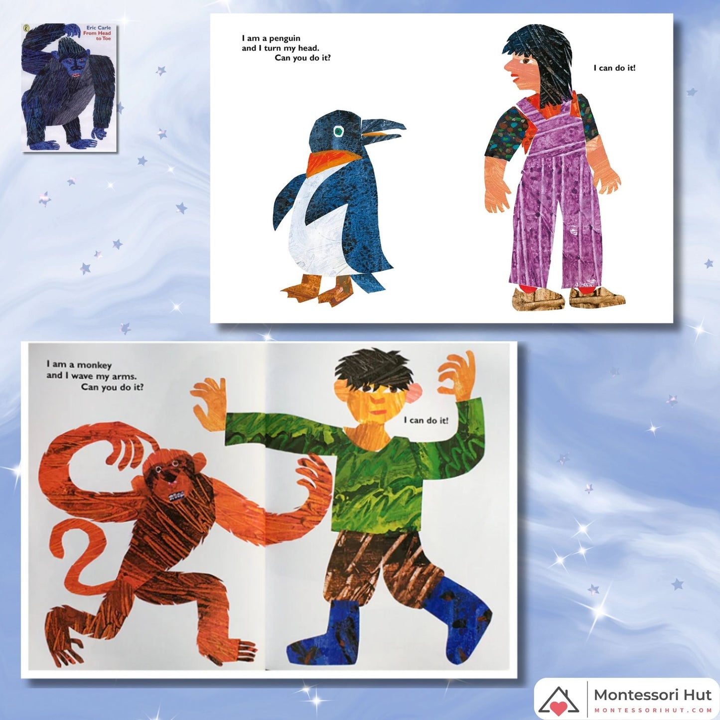 Books to Move Along and Read Actively Montessori Book Bundle - Gift Option available