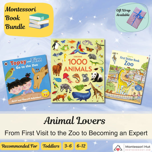Animal Lovers, Visits to the Zoo - Montessori Book Bundle - Gift Wrap available