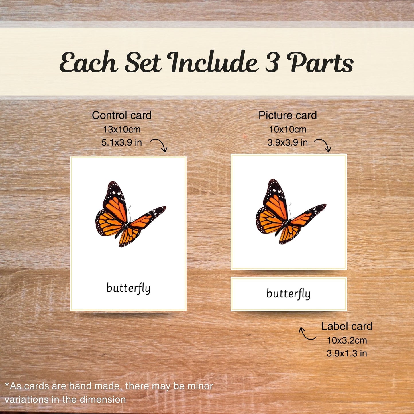 Insects and Other Bugs | Handmade Premium Montessori 3 Part Cards (12 Sets)