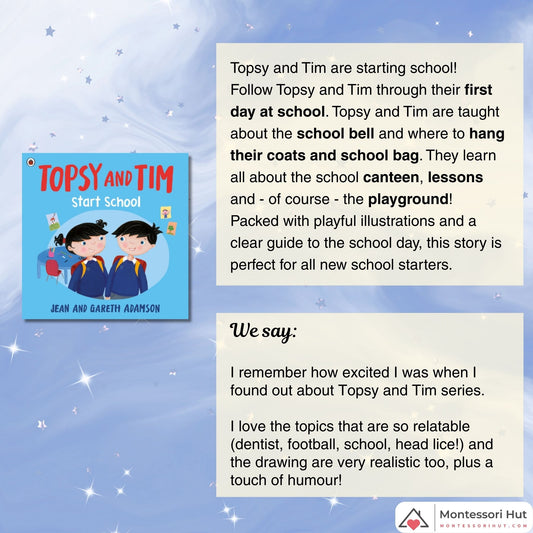 Starting School Montessori Book Bundle - Story Book and Usborne Sticker Book - Gift Option available