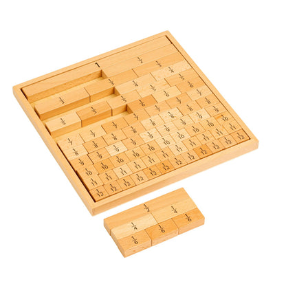 Fraction Blocks | 78 Wooden Blocks | Montessori Hands on Math  - SHIP FROM NETHERLAND TO UK AND EUROPE ONLY