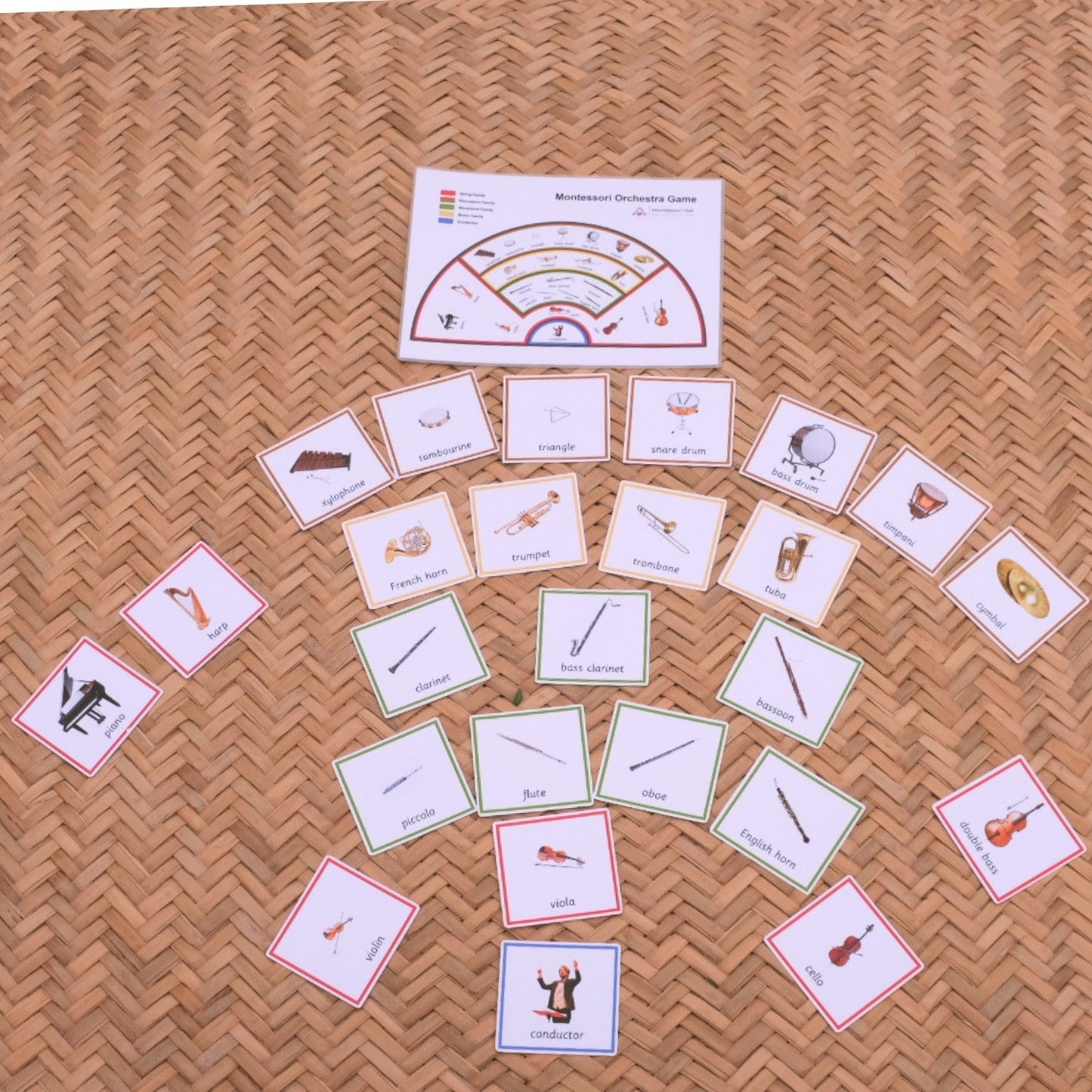 Montessori Orchestra Game - Learn about Musical Instruments, Instrument Families Hands-on