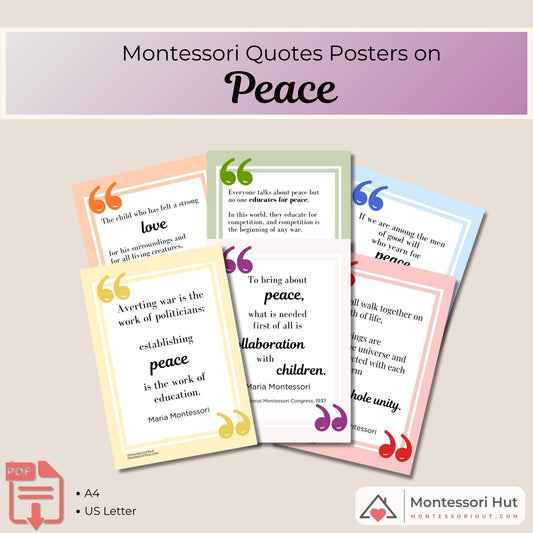 Peace - Maria Montessori Quotes Posters | Digital Download | Printable