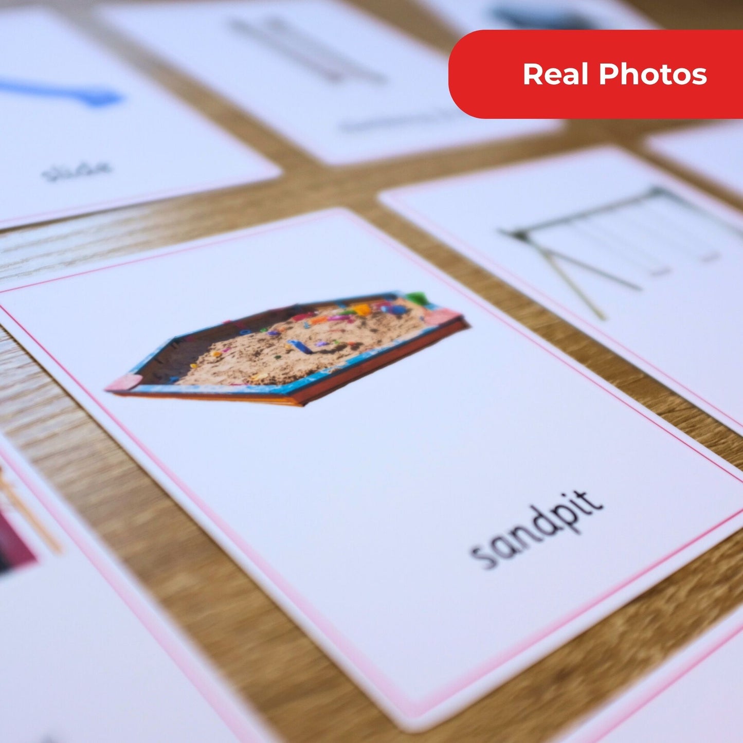 Playground Equipments Montessori 3 Part Cards - 12 Sets