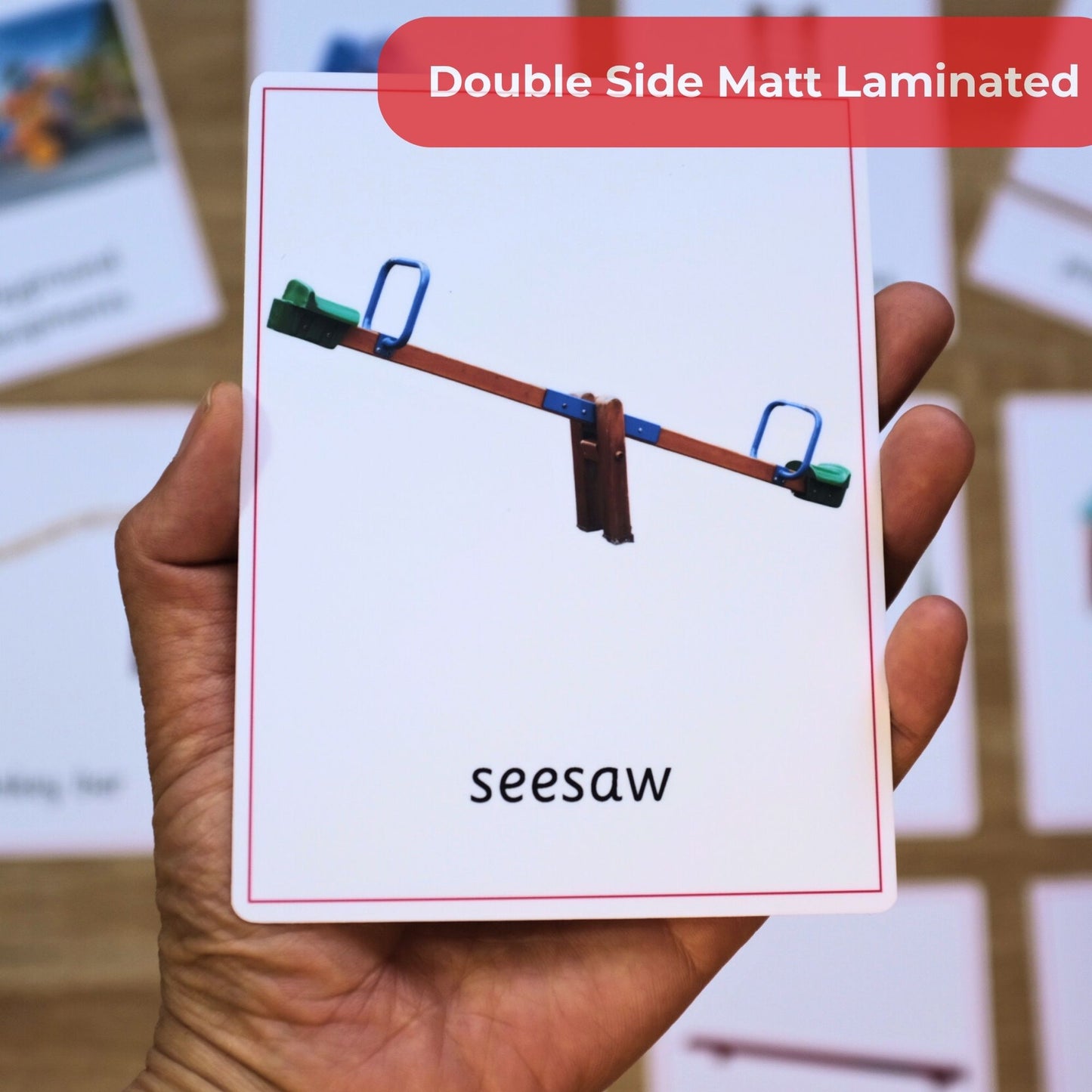 Playground Equipments Montessori 3 Part Cards - 12 Sets
