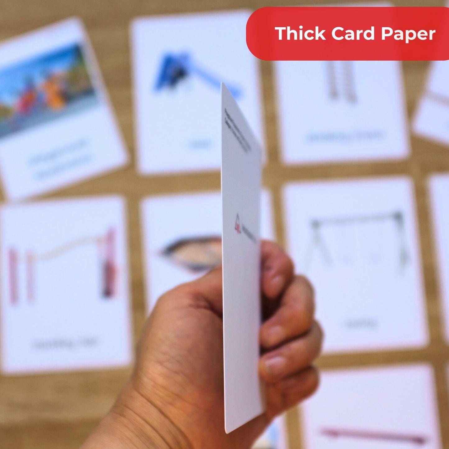 Playground Equipments Montessori 3 Part Cards - 12 Sets