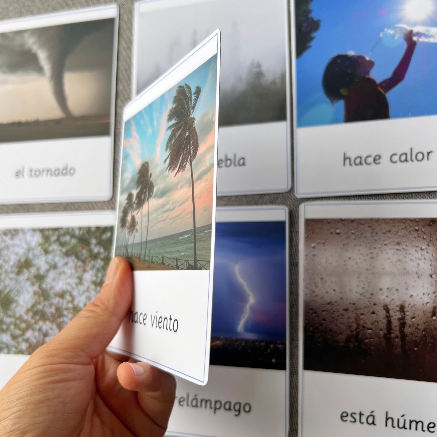 15 Weather Spanish Montessori 3 Part Cards