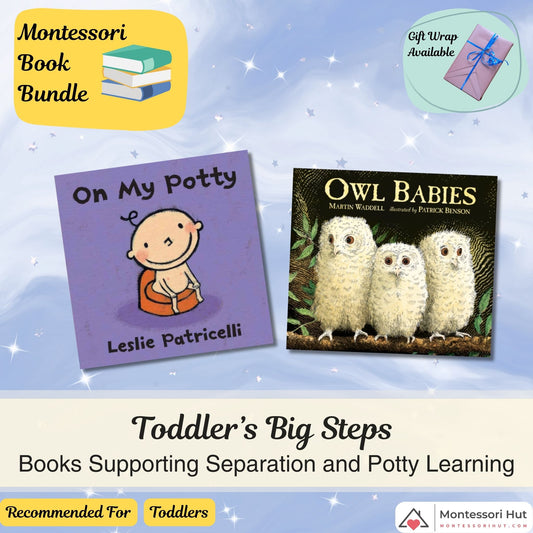 Toddler's Big Steps Potty and Separation - Montessori Book Bundle - Gift Wrap available