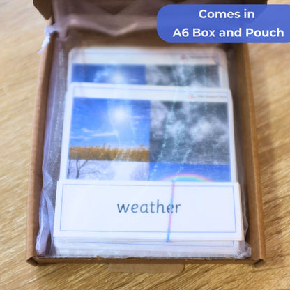 Weather Handmade Premium Montessori 3 Part Cards Nomenclature - 12 Sets