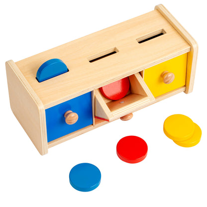 Wooden Mailbox with Bins to Place the Disc - from 12 months  - SHIP FROM NETHERLAND TO UK AND EUROPE ONLY