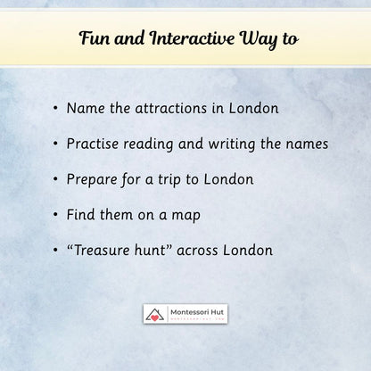 London famous landmark attractions Montessori 3 part card | classified card | Printable | Homeschool and classroom resources
