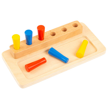 Wooden Pegs / Pins Placing Montessori Activity - from 12 months  - SHIP FROM NETHERLAND TO UK AND EUROPE ONLY