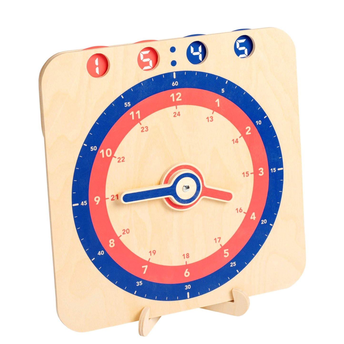 Montessori Clock - Analogue and Digital - 24 Hour - Hands on Learning to Tell Time - SHIP FROM NETHERLAND TO UK AND EU ONLY