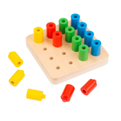 Wooden Cylinder Pegboard - from 20 months  - SHIP FROM NETHERLAND TO UK AND EUROPE ONLY