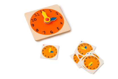 Learn to Tell Time - Hands on Learning With a Wooden Clock  - SHIP FROM NETHERLAND TO UK AND EUROPE ONLY