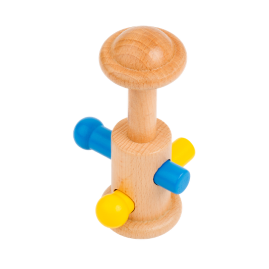 Wooden Infant Grasping Toy with Moving Cylinders - from 4 months  - SHIP FROM NETHERLAND TO UK AND EUROPE ONLY