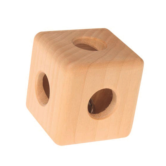 Wooden Infant Cube with Bell by Nienhuis - from 3 months  - SHIP FROM NETHERLAND TO UK AND EUROPE ONLY