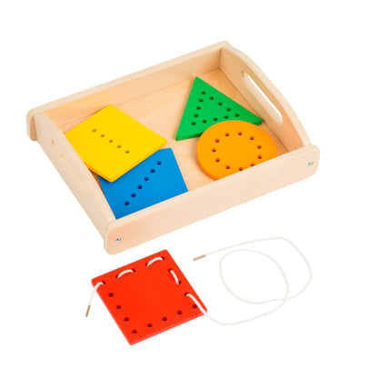 Montessori Lacing Board / Threading Board - from 23 months  - SHIP FROM NETHERLAND TO UK AND EUROPE ONLY