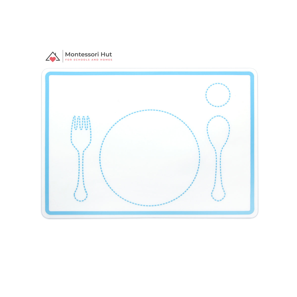 Montessori Food-grade Silicon Placemat with Cutlery Guidance, from 6 months