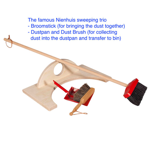 Child Sized Indoor Broomstick / Broom - From 1.5 years - SHIPS FROM NETHERLAND