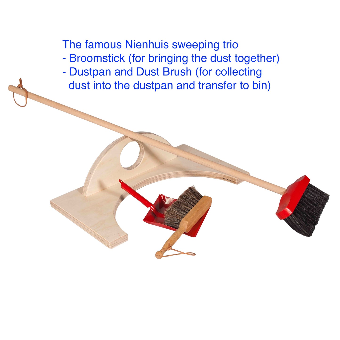 Montessori Child-sized Dust Brush with Handle - From 1.5 years  - SHIP FROM NETHERLAND TO UK AND EUROPE ONLY
